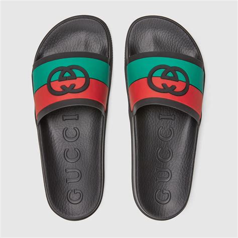 gucci green dark|gucci red and green slides.